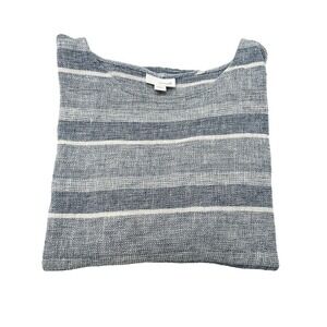 Pure Jill Striped Linen Cotton Shirt Top Size Small